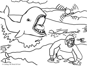 Jonah And The Fish Coloring Page