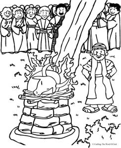 Elijah And The Prophets Of Baal Coloring Page