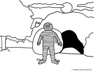 Lazarus Raised From The Dead Coloring Page