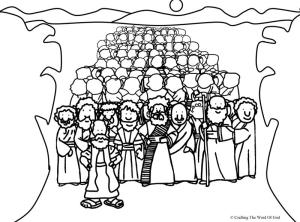 Crossing The Red Sea Coloring Page